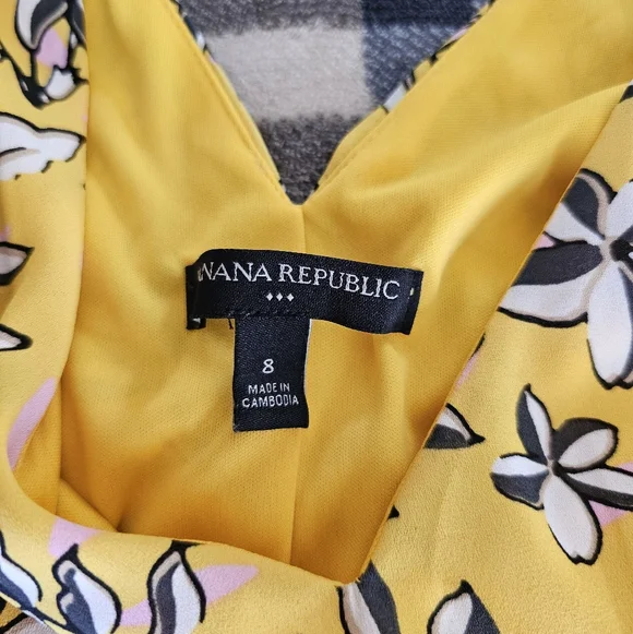 Banana Republic Yellow Floral Midi Dress - Picture 7 of 9